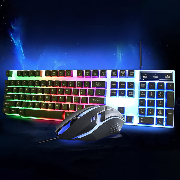 104 Key Colorful Lighting Keyboard Mouse Set