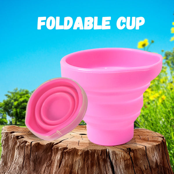 Lightweight Round Silicone Foldable Drinking Glass