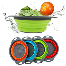 Foldable silicone strainer for kitchen