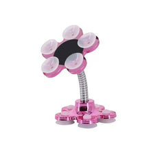 Double-sided suction cup phone holder 360° rotation.