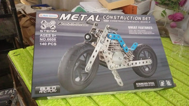 Metal Bike Creative Mechanical Construction Engineering Kit 140 Part of Bike Tool / 1 Set 】